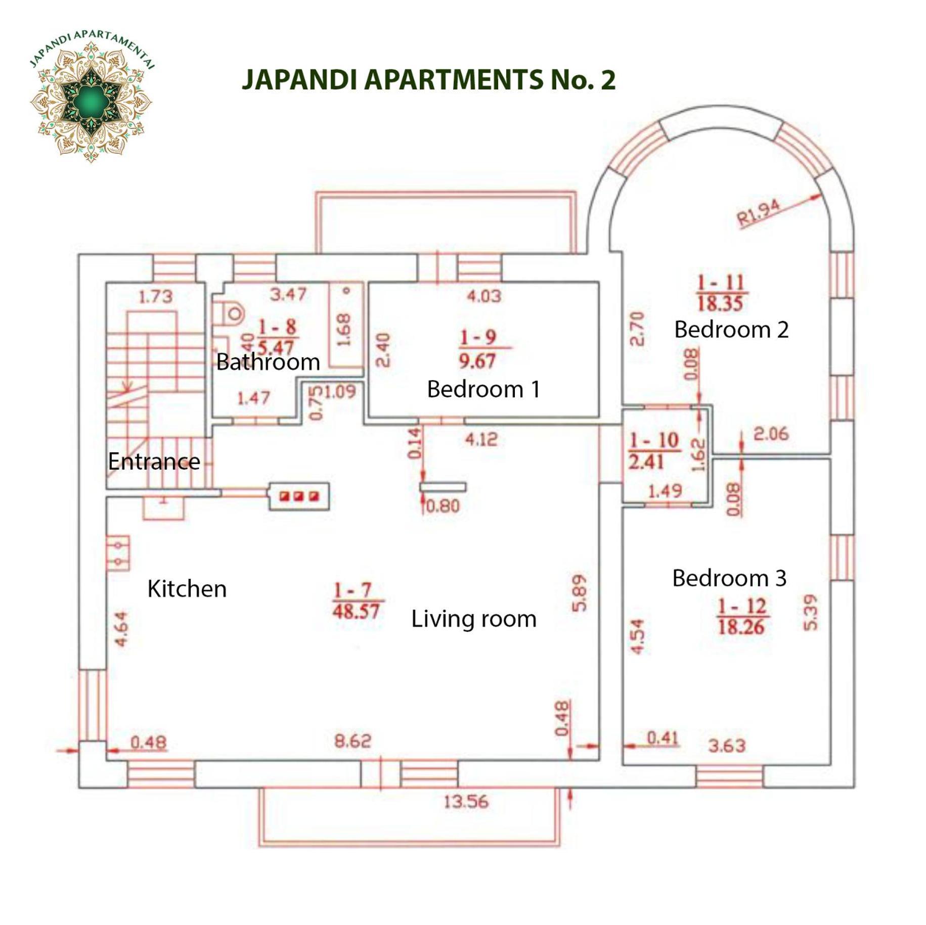 Japandi Apartamentai Kaunas Eksteriør billede